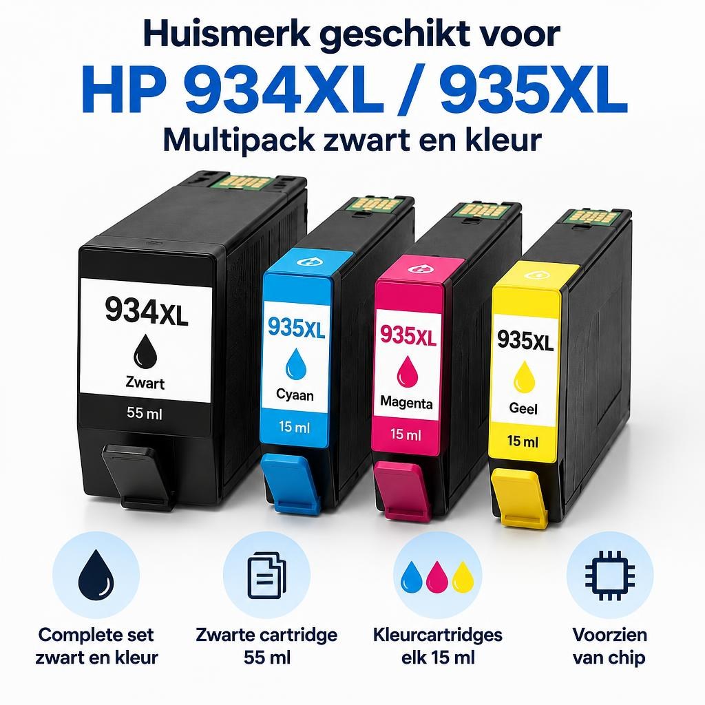 Huismerk geschikt voor HP 934XL / 935XL – multipack zwart en kleur — Feature overview