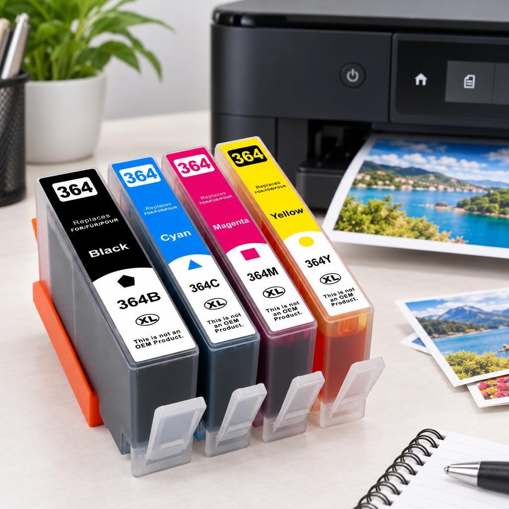 Huismerk geschikt voor HP 364 XL – 4 cartridges met chip — Lifestyle image