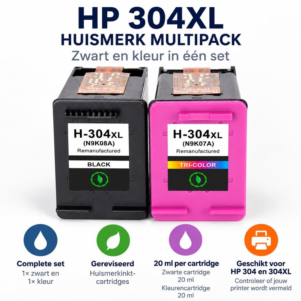FoxProducts HP 304XL huismerk multipack – zwart en kleur — Feature overview