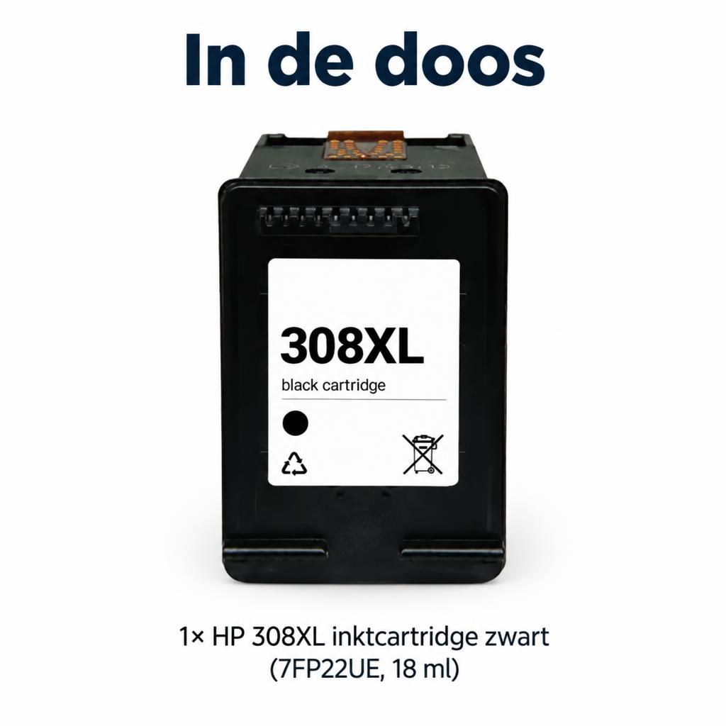 HP 308XL inktcartridge zwart (7FP22UE) – huismerk, 18 ml — What is included
