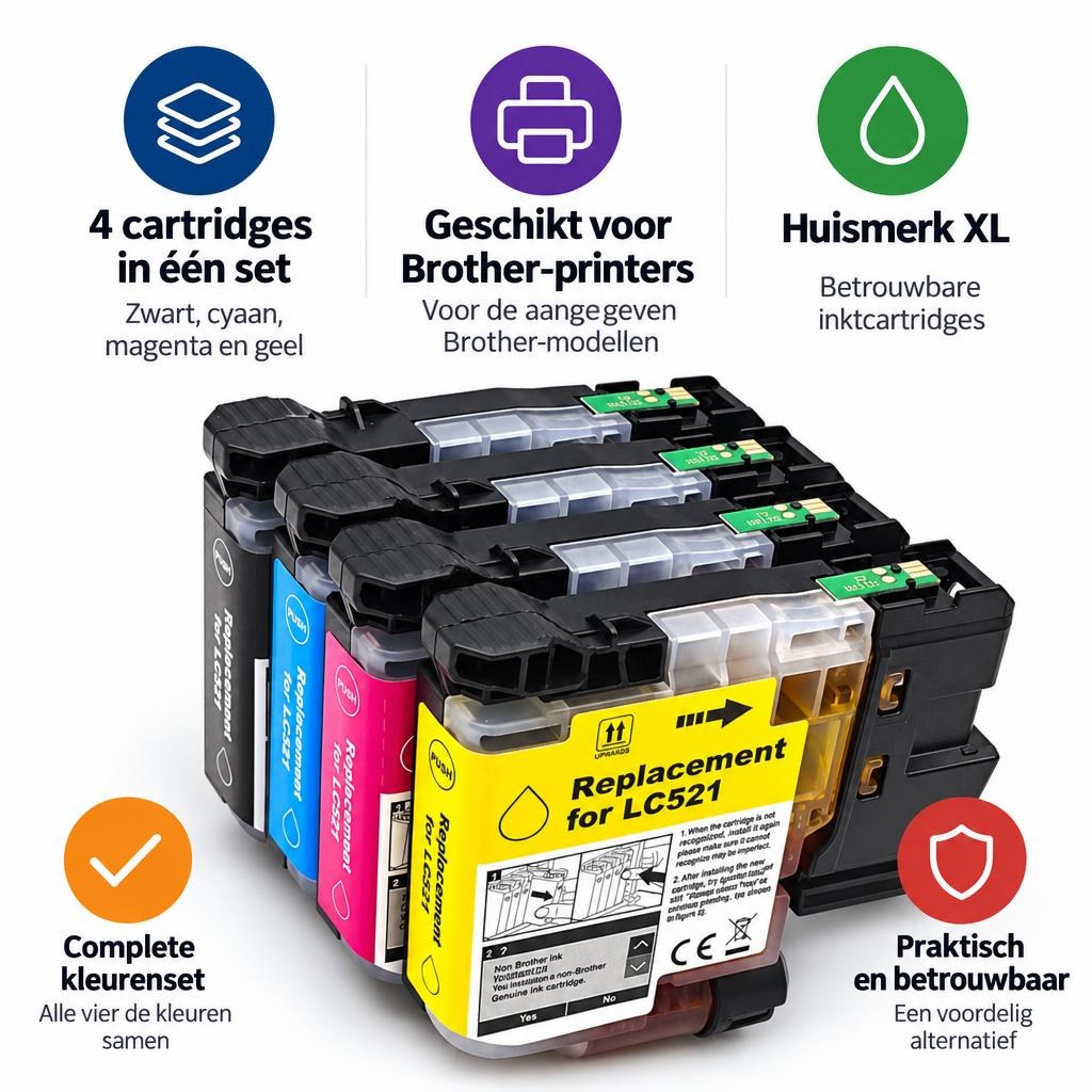 FoxProducts LC-521 XL cartridge multipack – 4 stuks — Feature overview