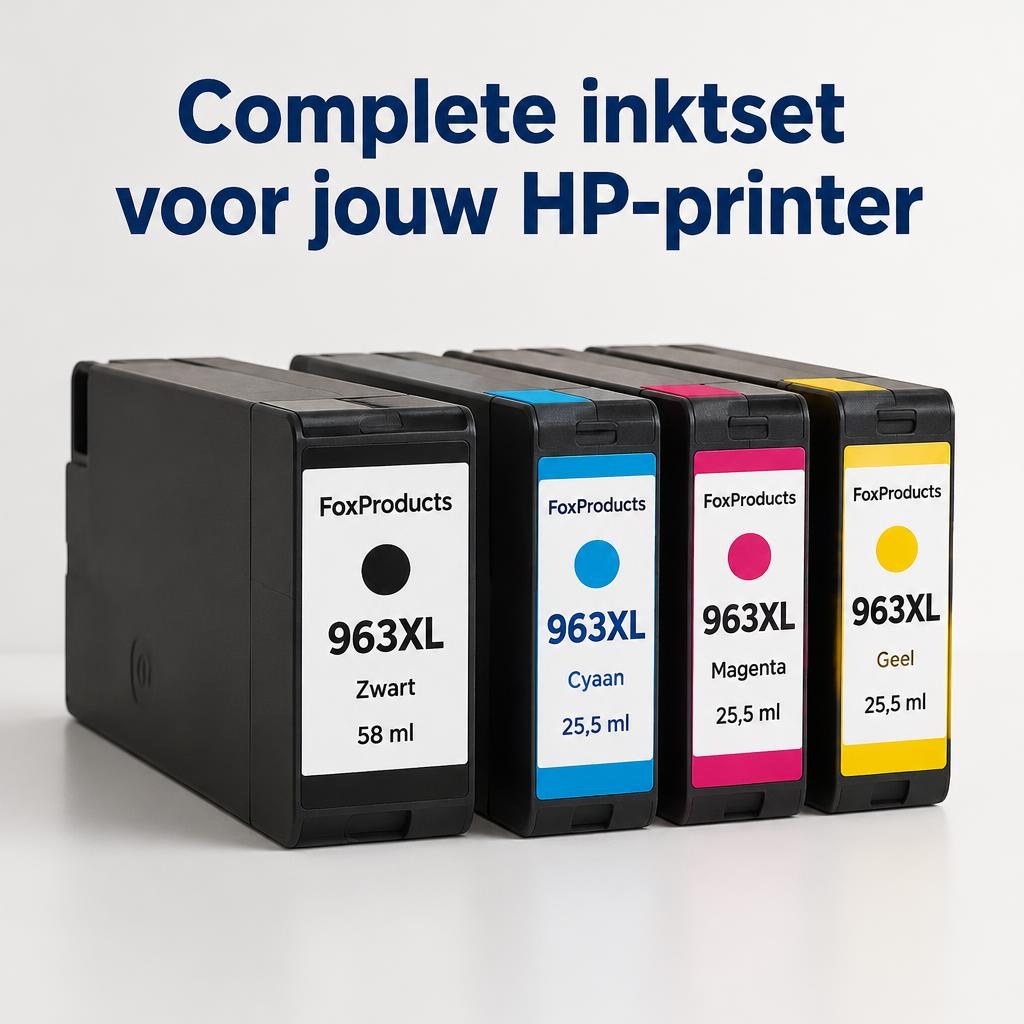 FoxProducts 963XL inktcartridges – 4 stuks geschikt voor HP — Hero banner